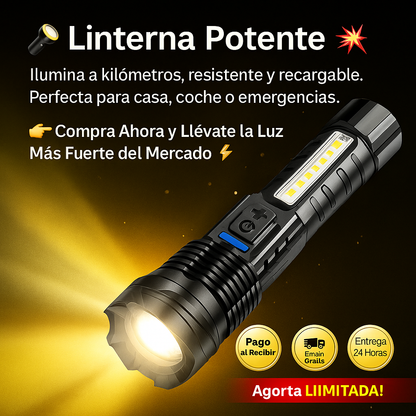 ⚡ Linterna Militar Premium 👉 Resistente, Recargable y Súper Brillante 🔋