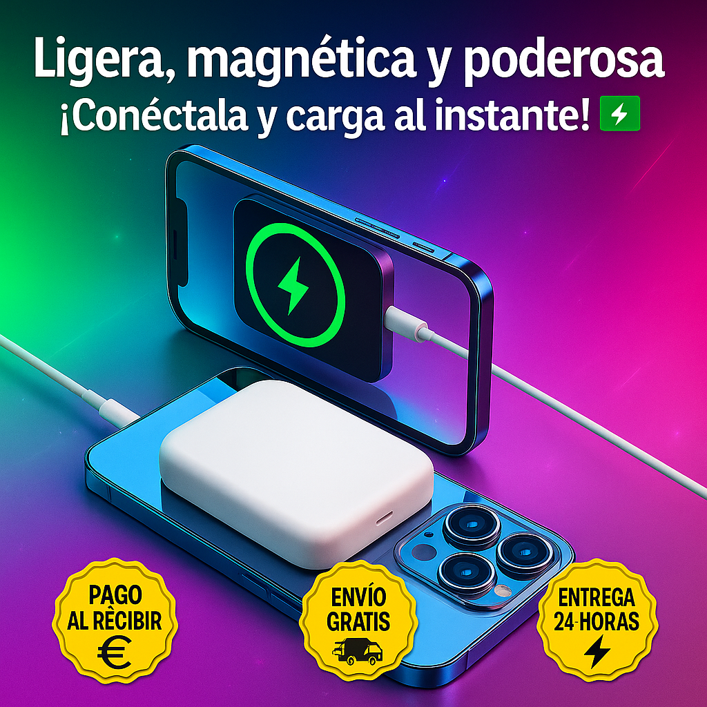 📱 Nunca más sin batería — 5000mAh de potencia imparable con MagSafe 💥