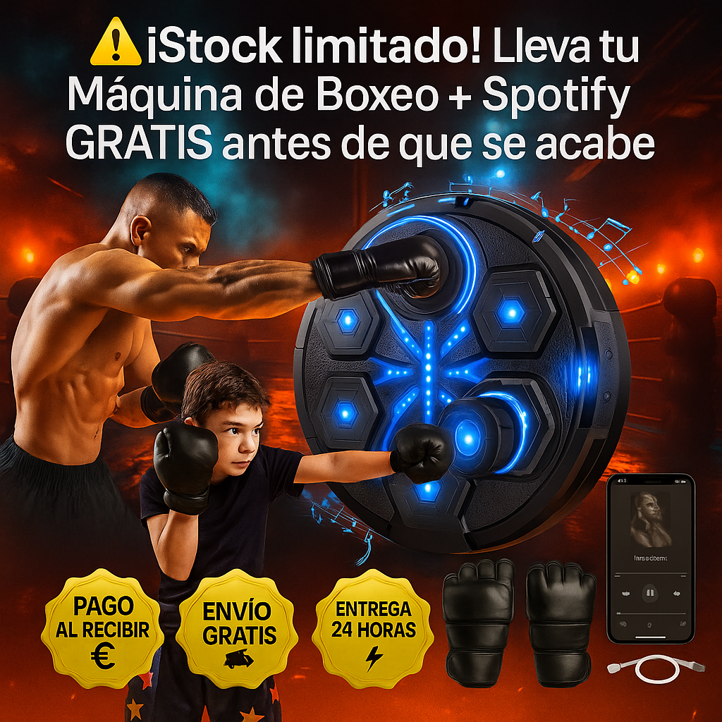 🎶 MÁQUINA DE BOXEO MUSICAL + GUANTES MMA PRO GRATIS! 🥊 + Spotify Premium Gratis