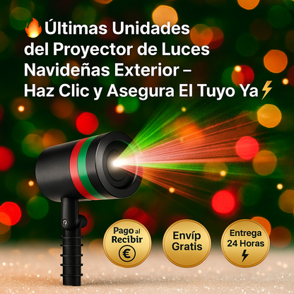 🎅 Convierte Tu Fachada en un Show Navideño – Proyector de Luces Exterior 🎅🌟