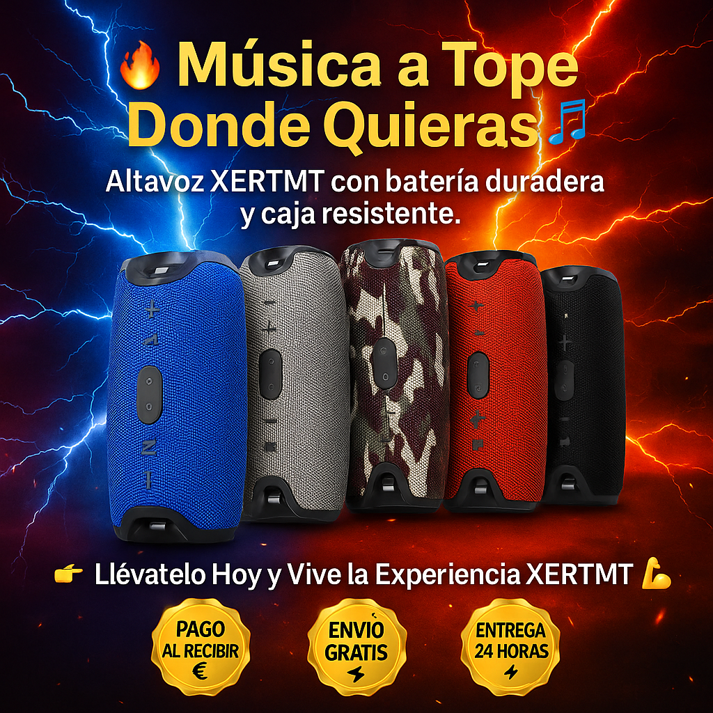 🔊 Potencia y Sonido Brutal 👉 Llévate Tu Altavoz XERTMT Hoy 💥