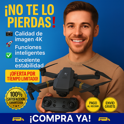 🚀 ¡Graba en 4K como un profesional! Doble cámara, vuelo estable y maletín GRATIS 🎒 🔥 Solo por tiempo limitado — ¡Aprovecha ahora!
