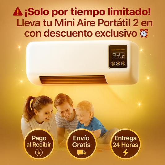 ⚡ Tu clima ideal al alcance de la mano — Portátil, potente y silencioso 💙