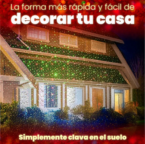 🎅 Convierte Tu Fachada en un Show Navideño – Proyector de Luces Exterior 🎅🌟