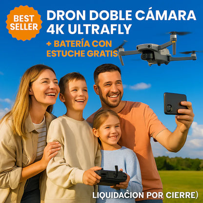 🚀 ¡Graba en 4K como un profesional! Doble cámara, vuelo estable y maletín GRATIS 🎒 🔥 Solo por tiempo limitado — ¡Aprovecha ahora!