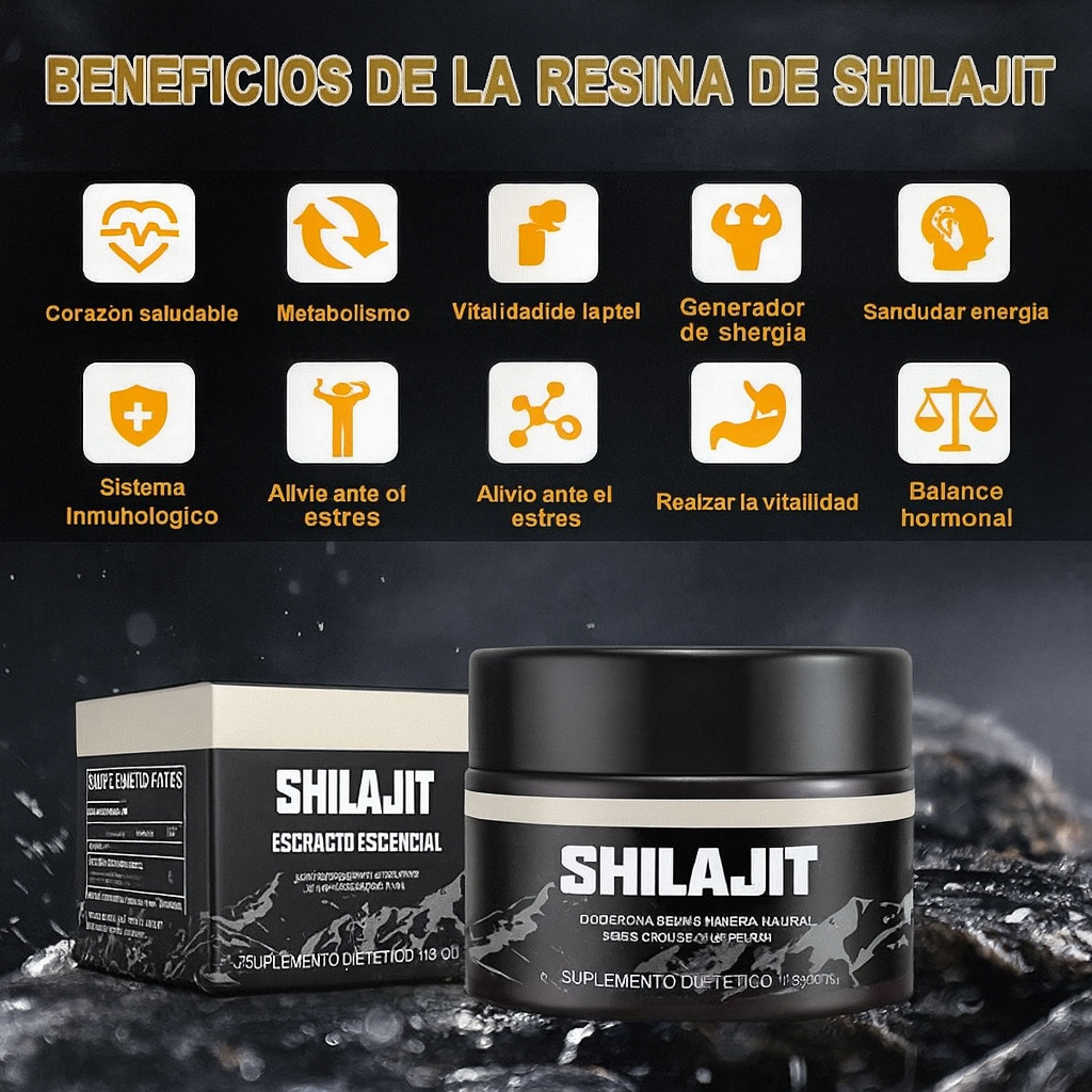 ⚡ Energía, fuerza y enfoque natural — Descubre el poder del Shilajit Puro del Himalaya 🏔️