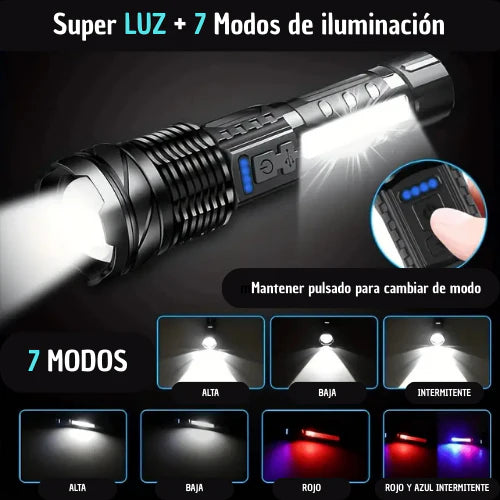 ⚡ Linterna Militar Premium 👉 Resistente, Recargable y Súper Brillante 🔋
