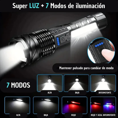 ⚡ Linterna Militar Premium 👉 Resistente, Recargable y Súper Brillante 🔋