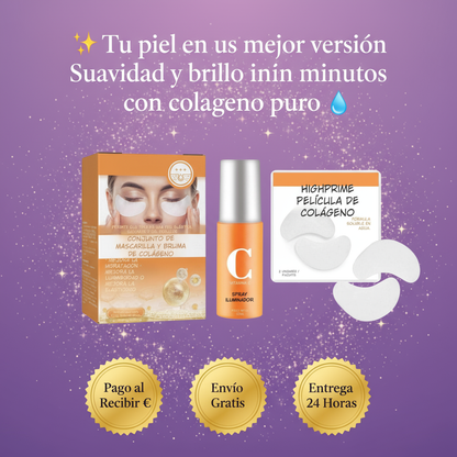 💆‍♀️ Piel suave, firme y radiante ✨ Set de Almohadilla + Gel de Colágeno 💖 🚨 ¡Solo por hoy! Aprovecha el descuento exclusivo ⏰