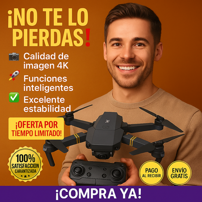 🚀 ¡Graba en 4K como un profesional! Doble cámara, vuelo estable y maletín GRATIS 🎒 🔥 Solo por tiempo limitado — ¡Aprovecha ahora!