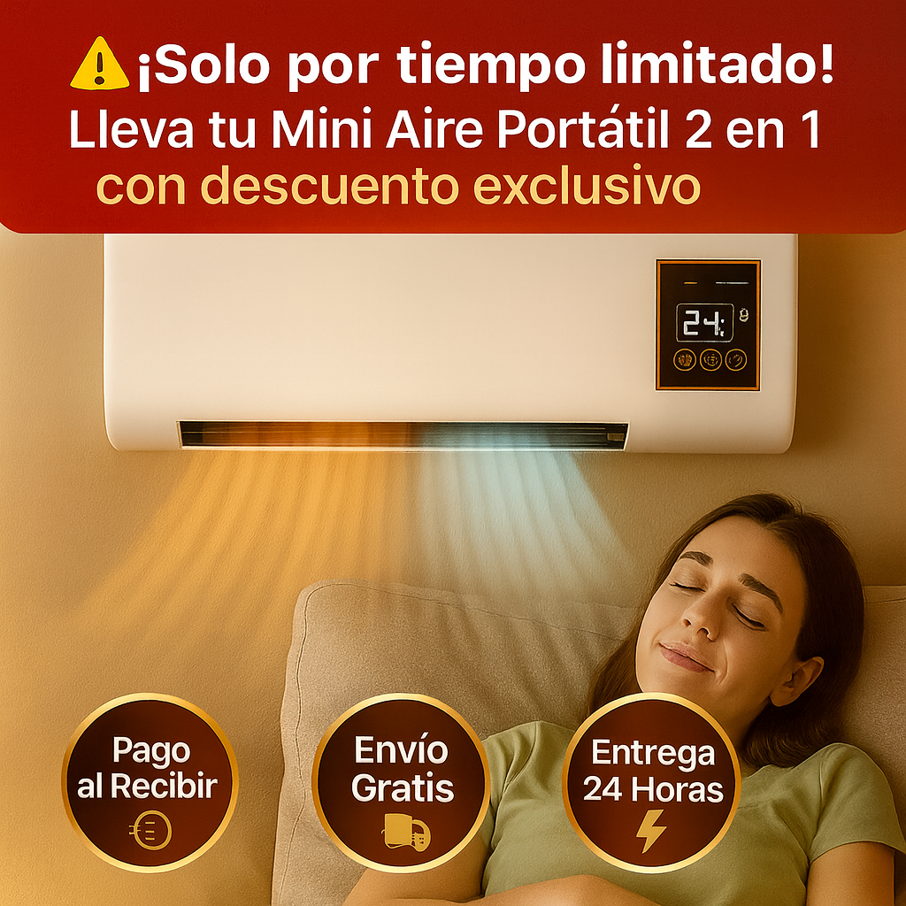 ⚡ Tu clima ideal al alcance de la mano — Portátil, potente y silencioso 💙