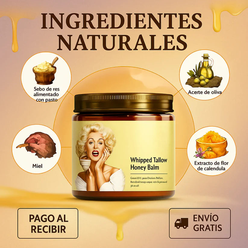 ⚡ Honey Tallow Balm 👉 Regeneración Intensa Para Todo Tipo de Piel 💫