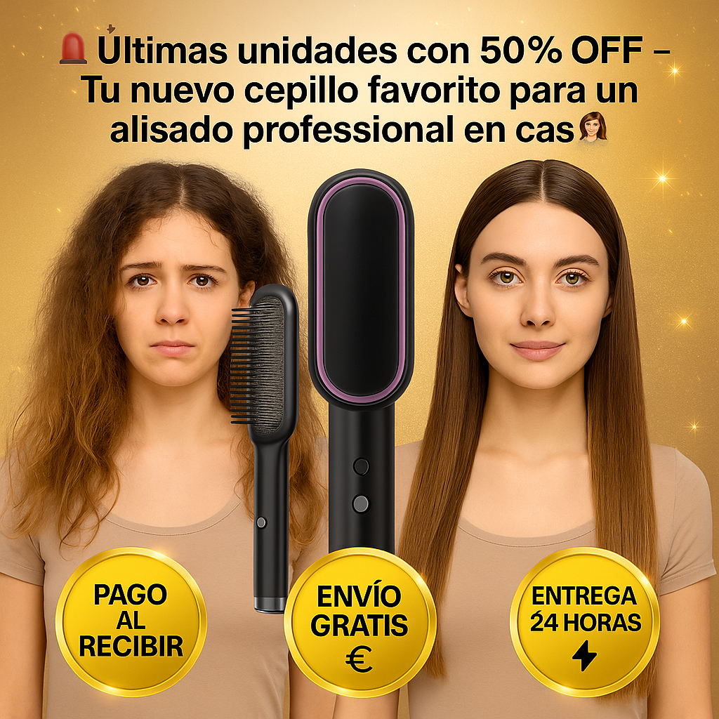 💁‍♀️ ¡Cabello liso y perfecto en segundos! — Descubre el Cepillo Alisador Instantáneo más potente del mercado 🔥