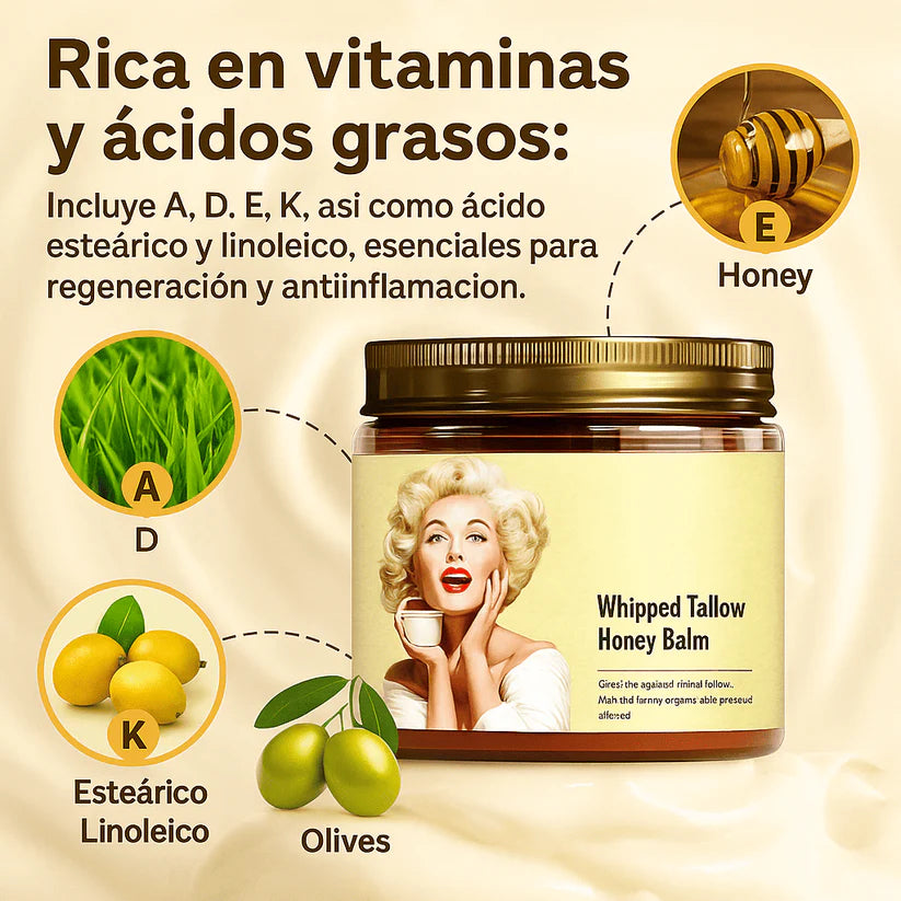 ⚡ Honey Tallow Balm 👉 Regeneración Intensa Para Todo Tipo de Piel 💫
