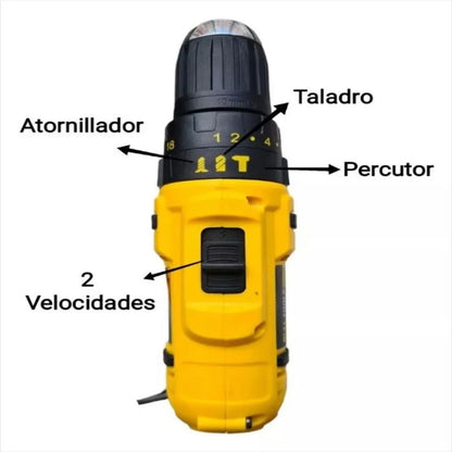 💪 ¡Potencia, precisión y autonomía total! — Taladro Eléctrico con 2 baterías y 24 piezas 🔧